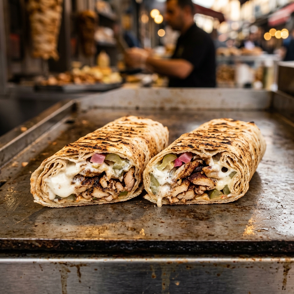 Vers gesneden shawarma